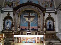 The altar of Immaculate Conception Church in Bauan - Places to see