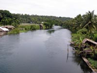 Pansipit River acts as a channel to Taal Lake - Taal Volcano