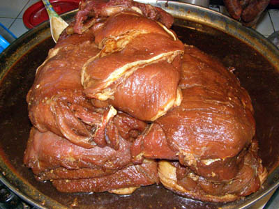 Taal Batangas delicacy called tapang taal at the towns public market.